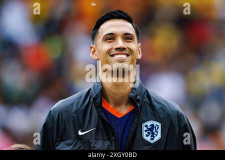 München, Deutschland. Juli 2024. Tijjjani Reijnders (Niederlande) wurde im Achtelfinale der UEFA Euro 2024 zwischen Rumänien und den Niederlanden in der Allianz Arena gesehen. Endstand; Rumänien 0:3 Niederlande. Quelle: SOPA Images Limited/Alamy Live News Stockfoto