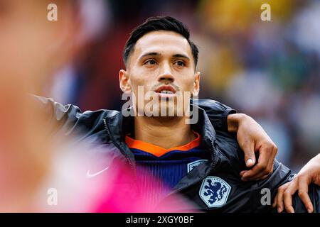 München, Deutschland. Juli 2024. Tijjjani Reijnders (Niederlande) wurde im Achtelfinale der UEFA Euro 2024 zwischen Rumänien und den Niederlanden in der Allianz Arena gesehen. Endstand; Rumänien 0:3 Niederlande. Quelle: SOPA Images Limited/Alamy Live News Stockfoto