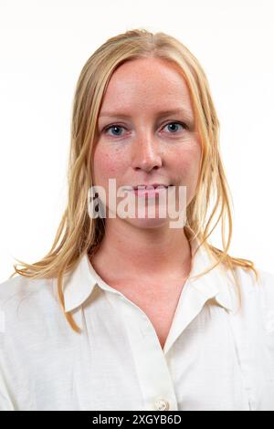 Brüssel, Belgien Juli 2024. Vooruits Melissa Depraetere posiert während eines Fotoshootings am Mittwoch, den 10. Juli 2024, in der Kammer des bundesparlaments in Brüssel. BELGA FOTO KURT DESPLENTER Credit: Belga Nachrichtenagentur/Alamy Live News Stockfoto