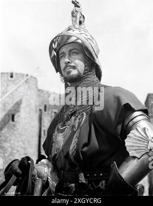 ROBERT TAYLOR als Lancelot in KNIGHTS OF THE ROUND TABLE 1953 Regisseur RICHARD THORPE nach Le Morte D'Arthur von Sir Thomas Malory Musik Miklos Rozsa Kostüme Roger K. Furse Metro Goldwyn Mayer (MGM) Stockfoto