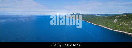 Landschaft der Region Lower Saint Laurent, Quebec Stockfoto