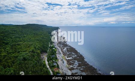 Landschaft der Region Lower Saint Laurent, Quebec Stockfoto