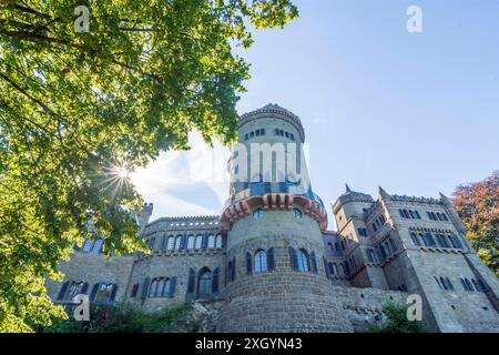 Löwenburg Löwenburg Löwenburg im Park Bergpark Wilhelmshöhe Kassel Nordhessen Hessen, Hessen Deutschland Stockfoto