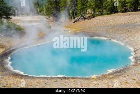 Das Black Sand Basin, das Handschneckenbecken im Yellowstone-Nationalpark. Wyoming Stockfoto