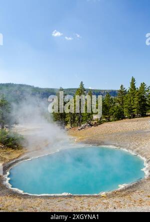 Das Black Sand Basin, das Handschneckenbecken im Yellowstone-Nationalpark. Wyoming Stockfoto