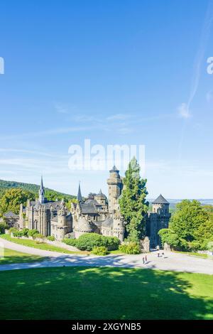 Löwenburg Löwenburg Löwenburg im Park Bergpark Wilhelmshöhe Kassel Nordhessen Hessen, Hessen Deutschland Stockfoto