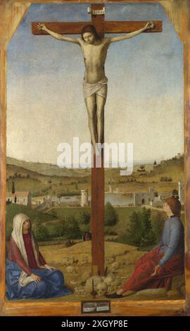 Vollständiger Titel: Christ Gekreuzigter Künstler: Antonello da Messina Datum gemacht: 1475 Stockfoto