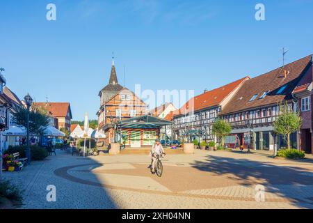 Marktplatz, Altes Rathaus Herzberg am Harz Niedersachsen, Niedersachsen Deutschland Stockfoto