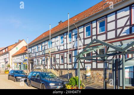 Marktplatz, Neues Rathaus Herzberg am Harz Niedersachsen, Niedersachsen Deutschland Stockfoto