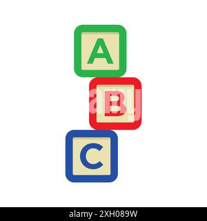 abc Cubes Icon Vektor Design Vorlage in weißem Hintergrund Stock Vektor