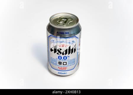 Super trockenes Asahi alkoholfreies Bier Stockfoto