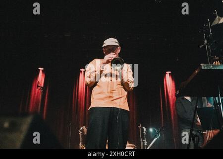 Kopenhagen, Dänemark. Juli 2024. Der englische Jazzmusiker und Komponist Matthew Halsall konzertiert in Bremen während des Copenhagen Jazz Festivals 2024 in Kopenhagen. Stockfoto