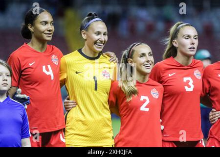 Jade Rose, Torhüterin Anna Karpenko, Zoe Burns, Mia Pante aus Kanada beim Spiel Frankreich gegen Kanada am August Stockfoto