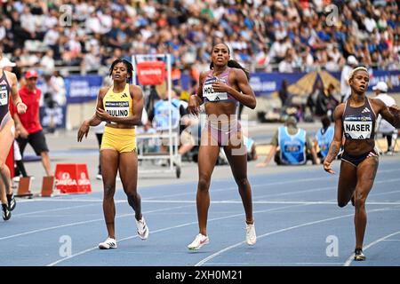 Alexis Holmes während des Wettkampfes de Paris Wanda Diamond League 2024 am 7. Juli 2024 im Stadion Charlety in Paris, Frankreich. Foto: Victor Joly/ABACAPRESS. KOM Stockfoto