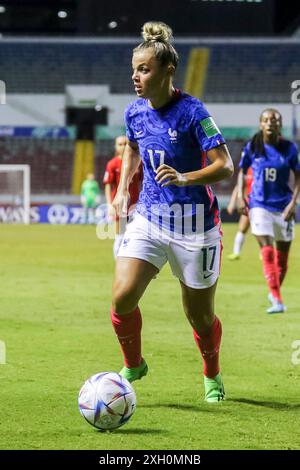 Oceane Hurtre von Frankreich beim Spiel Frankreich gegen Kanada am 14. August 2022 bei der FIFA U-20-Frauen-Weltmeisterschaft Costa Rica. (Foto: Martín Fonseca) Stockfoto