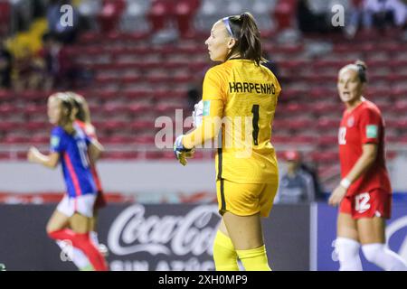 Torhüterin Anna Karpenko aus Kanada beim Spiel Frankreich gegen Kanada am 14. August 2022 bei der FIFA U-20-Frauen-Weltmeisterschaft Costa Rica. (Foto: Martín Fonse Stockfoto