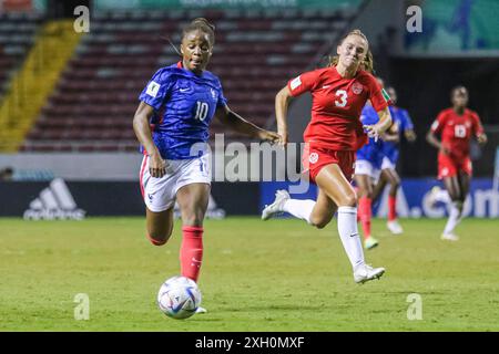 Magnaba Folquet aus Frankreich während des Spiels Frankreich gegen Kanada am 14. August 2022 bei der FIFA U-20-Frauen-Weltmeisterschaft Costa Rica. (Foto: Martín Fonseca) Stockfoto