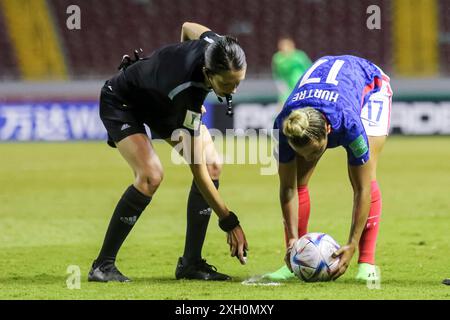 Oceane Hurtre von Frankreich beim Spiel Frankreich gegen Kanada am 14. August 2022 bei der FIFA U-20-Frauen-Weltmeisterschaft Costa Rica. (Foto: Martín Fonseca) Stockfoto