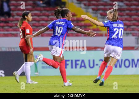 Magnaba Folquet aus Frankreich während des Spiels Frankreich gegen Kanada am 14. August 2022 bei der FIFA U-20-Frauen-Weltmeisterschaft Costa Rica. (Foto: Martín Fonseca) Stockfoto