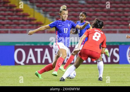 Oceane Hurtre von Frankreich beim Spiel Frankreich gegen Kanada am 14. August 2022 bei der FIFA U-20-Frauen-Weltmeisterschaft Costa Rica. (Foto: Martín Fonseca) Stockfoto