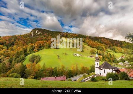 Wallfahrtskirche Maria Gern bei Berchtesgaden im Berchtesgadener Land, Bayern Stockfoto