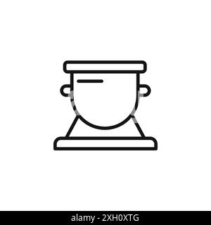 Brazier Icon Logo Zeichen Vektorkontur in Schwarz-weiß Farbe Stock Vektor