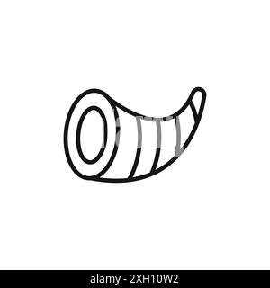 Cornucopia Icon Logo Zeichen Vektor Umriss in schwarz-weiß Farbe Stock Vektor