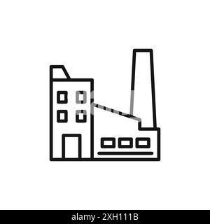 Factory Deal Icon Logo Zeichen Vektorumriss in schwarz-weiß Farbe Stock Vektor