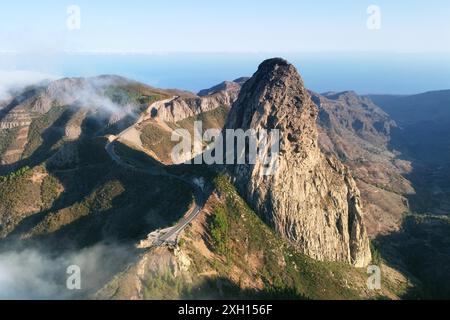 Roque de Agando, La Gomera, Kanarische Inseln. Hochwertige Fotos Stockfoto