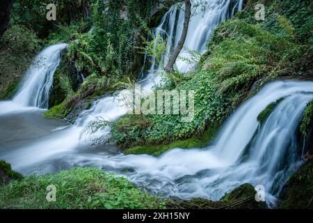 Trillo Wasserfall, La Alcarria, Guadalajara, Spanien Stockfoto