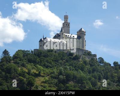 Marksburg Einzige unzerstörte Höhenburg am Mittelrhein, 1231 erstmals urkundlich erwähnt *** Burg Marksburg die einzige unverwüstliche Hügelburg am Mittelrhein, erstmals urkundlich urkundlich urkundlich urkundlich urkundlich erwähnt 1231 urkundlich urkundlich urkundlich erwähnt Stockfoto