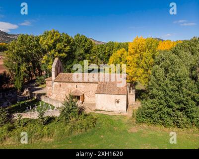 Ermita de Santa Coloma, Albendiego, Provinz Guadalajara, Spanien Stockfoto