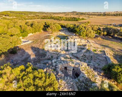 Son Fornes, archäologische Stätte der prähistorischen Zeit, Montuiri, Mallorca, Spanien Stockfoto