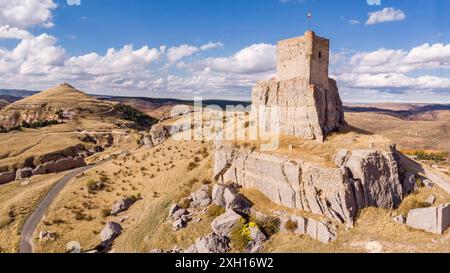 Burg von Atienza, Festung muslimischer Herkunft, Atienza, Provinz Guadalajara, Spanien Stockfoto