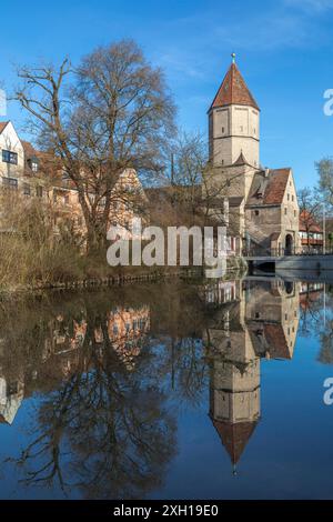 Jakobertor, mittelalterliches Stadttor in Augsburg Stockfoto