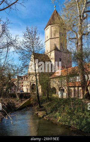 Jakobertor, mittelalterliches Stadttor in Augsburg Stockfoto