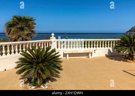 Terrasse in Betlem, Mallorca Stockfoto