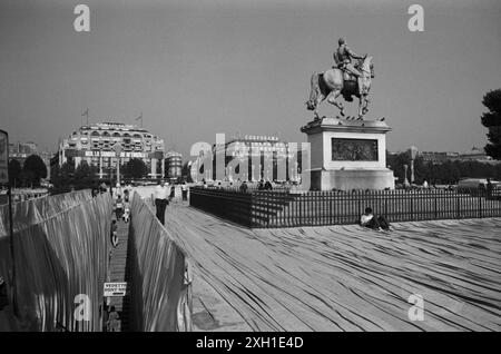 Die Pont Neuf Wrapped, Werk von Christo und Jeanne Claude. Paris, 22. September 1985 Stockfoto