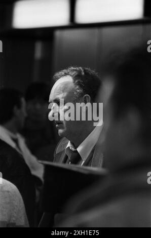 Gene Hackman am Set des Films Target, Regie führte Arthur Penn im Jahr 1985 Stockfoto