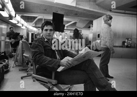 Matt Dillon am Set des Films Target, Regie führte Arthur Penn 1985 Stockfoto