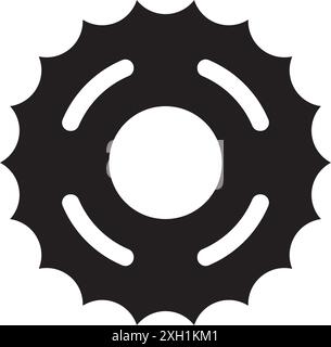 Design der Vorlage für die Darstellung des Zahnradlogos Stock Vektor