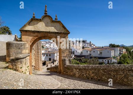 Puerta de Felip V, historisches Stadttor, Ronda, Andalucía, Spanien Stockfoto