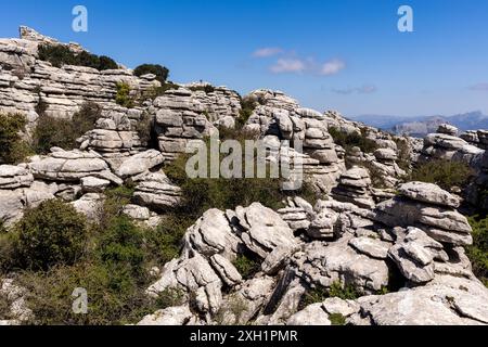 Nationalpark El Torcal de Antequera, Andalusien, Spanien Stockfoto