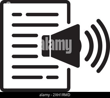 Text-to-Speech-Symbol, Vektordesign-Illustration Logo-Vorlage Stock Vektor
