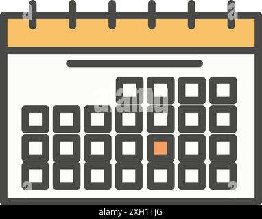 Vektorsymbol für weiblichen Ovulationskalender auf weißem Hintergrund Stock Vektor