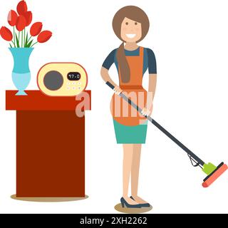 Radio People Vektor Illustration in flachem Stil Stock Vektor