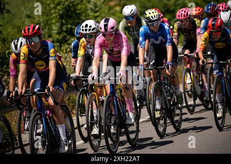 Italia. Juli 2024. Longo Borghini Elisa (Lidl - Trek Team) während der 5. Etappe der Giro d'Italia Women, von Frontone nach Foligno, Italien Donnerstag, 11. Juli 2024. Sport - Radsport . (Foto: Marco Alpozzi/Lapresse) Credit: LaPresse/Alamy Live News Stockfoto