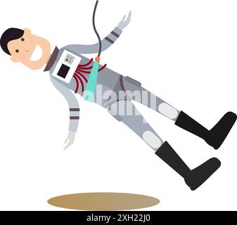 Space People Konzept flache Vektor-Illustration Stock Vektor