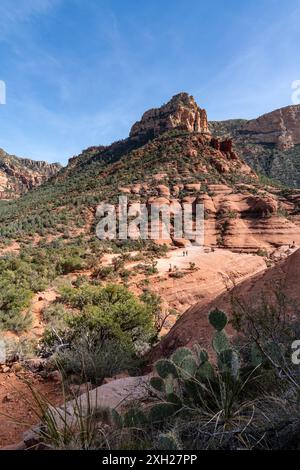 Aussichtspunkt auf dem Chicken Point Trail in der Nähe der berühmten White Line in Sedona Arizona Stockfoto