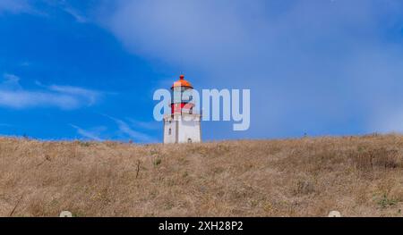 Leuchtturm von Berlenga, im Naturschutzgebiet des Berlengas-Archipels in der Nähe von Peniche. Portugal Stockfoto